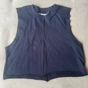 Daniel Patrick Navy Blue Sleeveless Crop Top